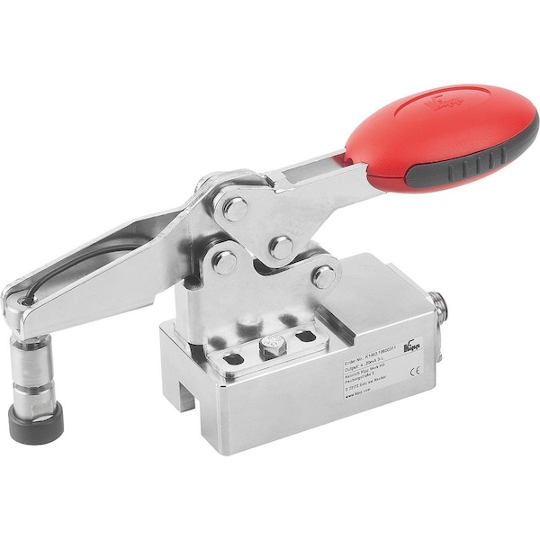 Toggle Clamp Horizontal W Force Sensor D=M06, F4=1200, C1=Max.16, 4, Stainless, Comp:Stainless